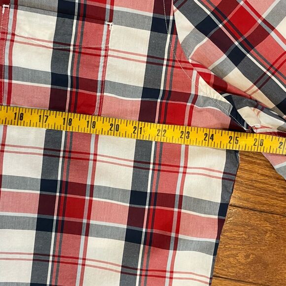 Levi's Men's XXL Red and White Plaid Button-Down Shirt - Picture 7 of 9
